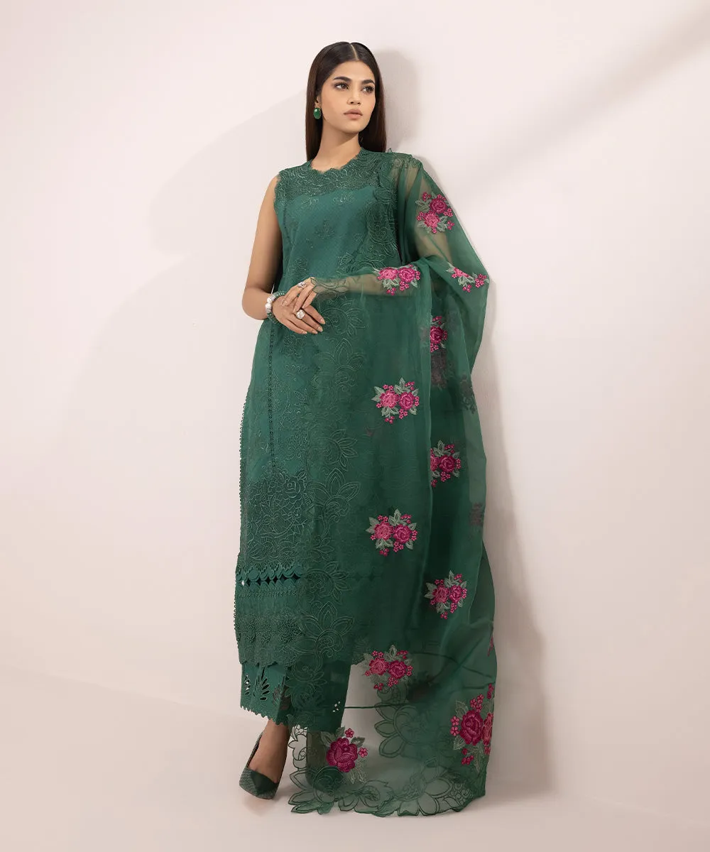 3 Piece - Embroidered Jacquard Suit