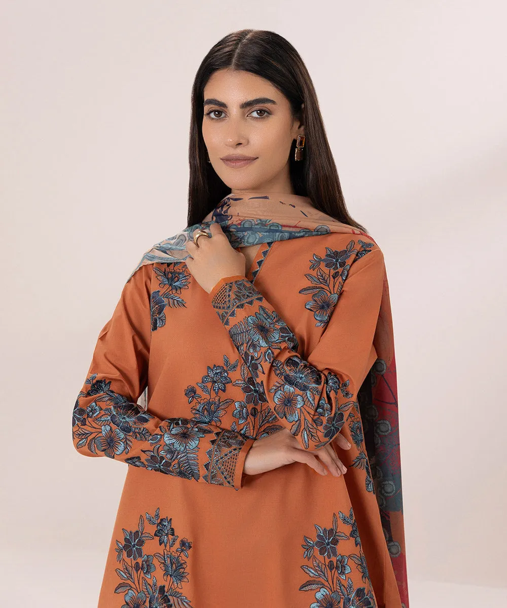 3 Piece - Embroidered Lawn Suit