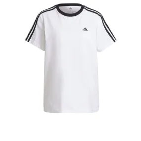 ADIDAS WOMEN'S ESSENTIALS 3-STRIPES WHITE TEE