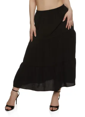 Airy Tiered Midi Skirt