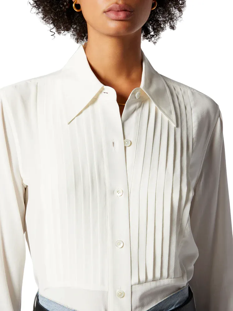 Aubray Silk Shirt - Nature White