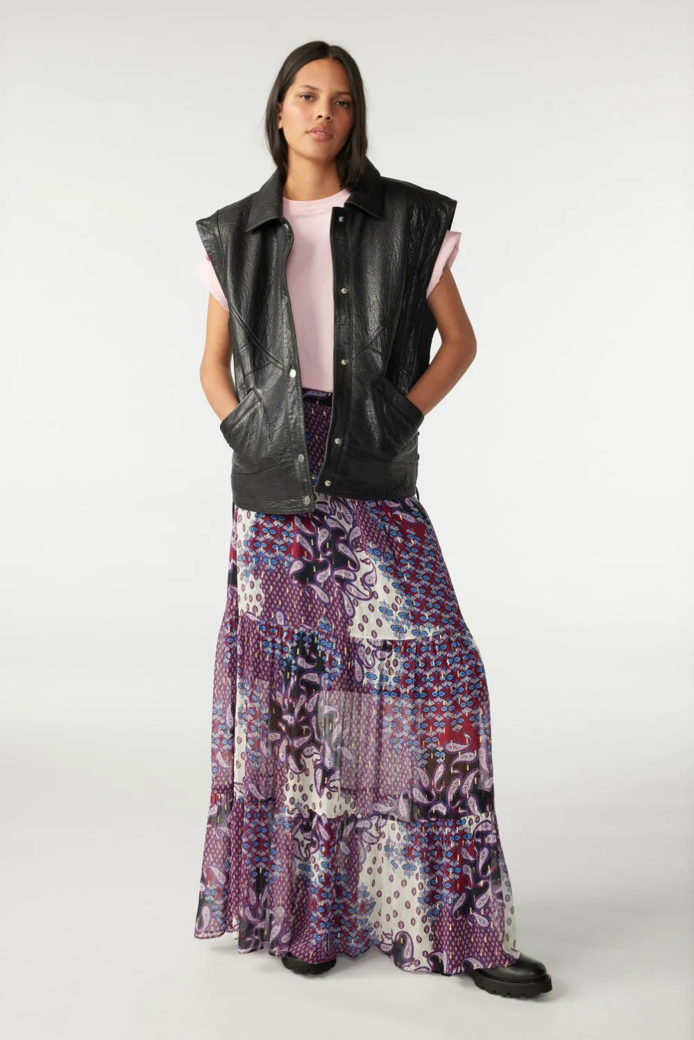 ba&sh Brooke Skirt in Violet