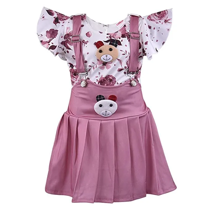 Baby Girls Casual Top and Dungaree Dress For Girls