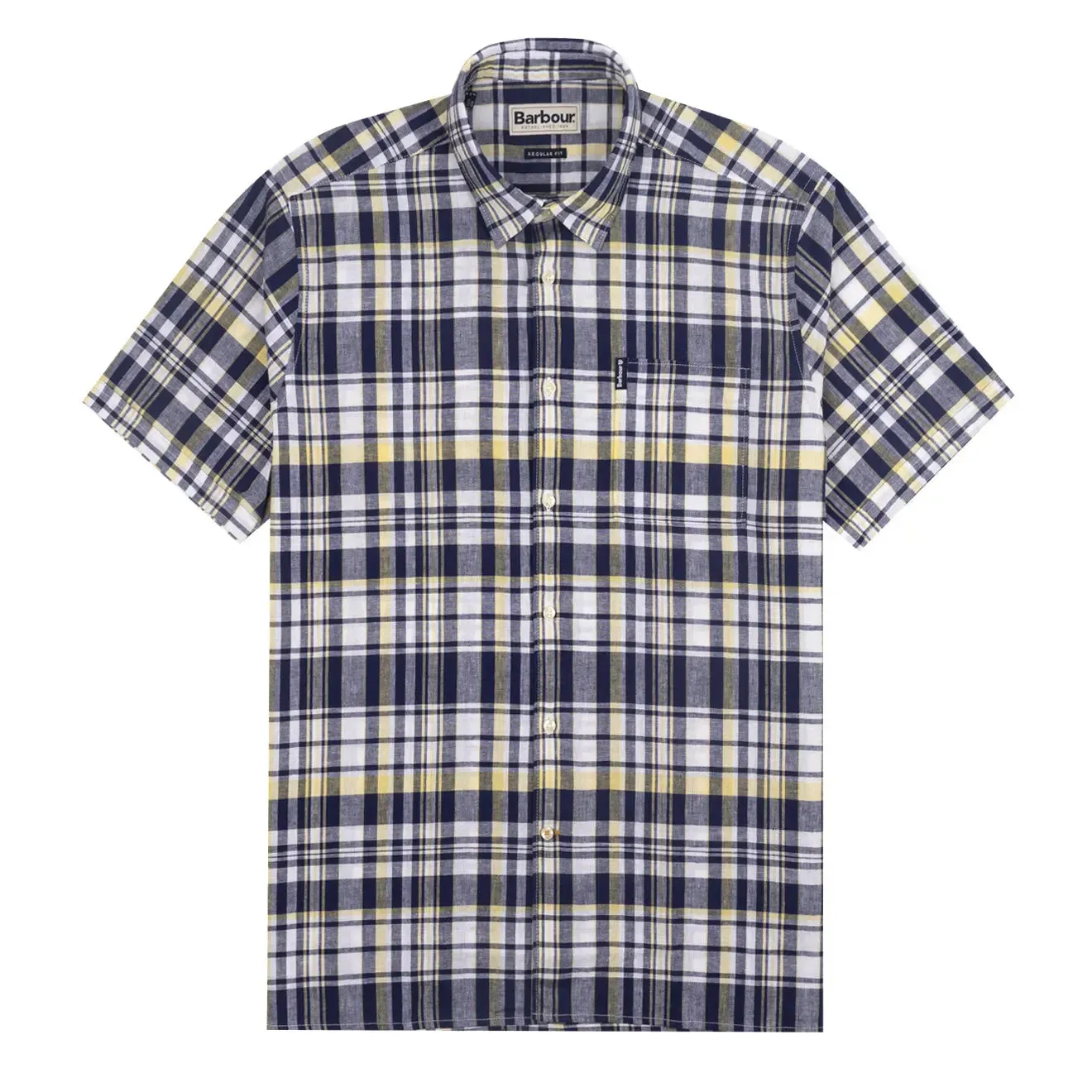 Barbour Linen 2 SS Shirt Navy