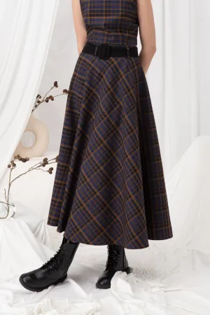 Check A Line Skirt