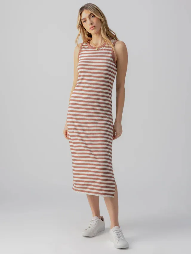 Contrast Trim Maxi Dress