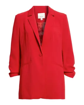 Crepe Khloe Blazer (Warm Cranberry)