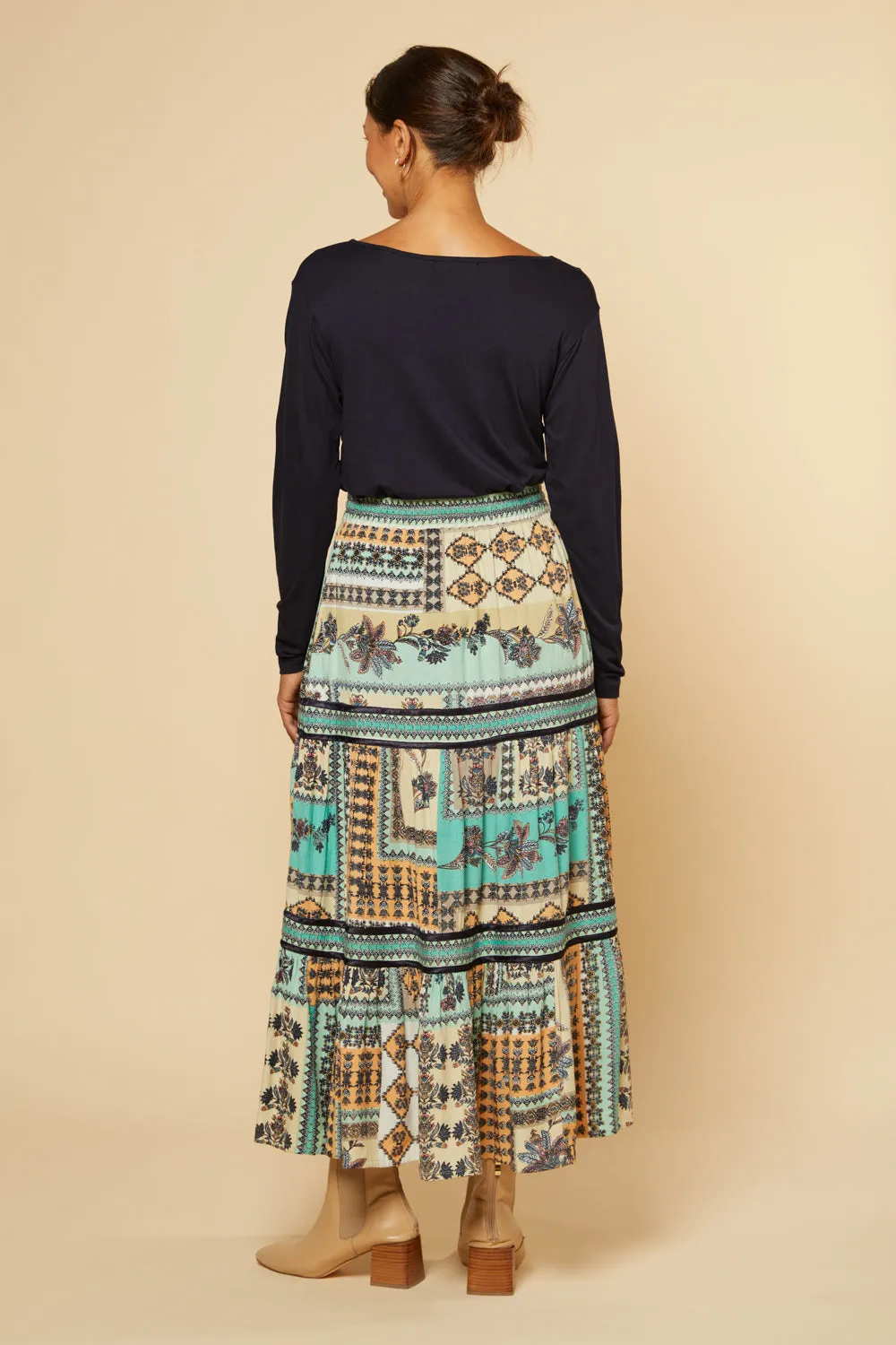 Danica Tiered Skirt in Torino