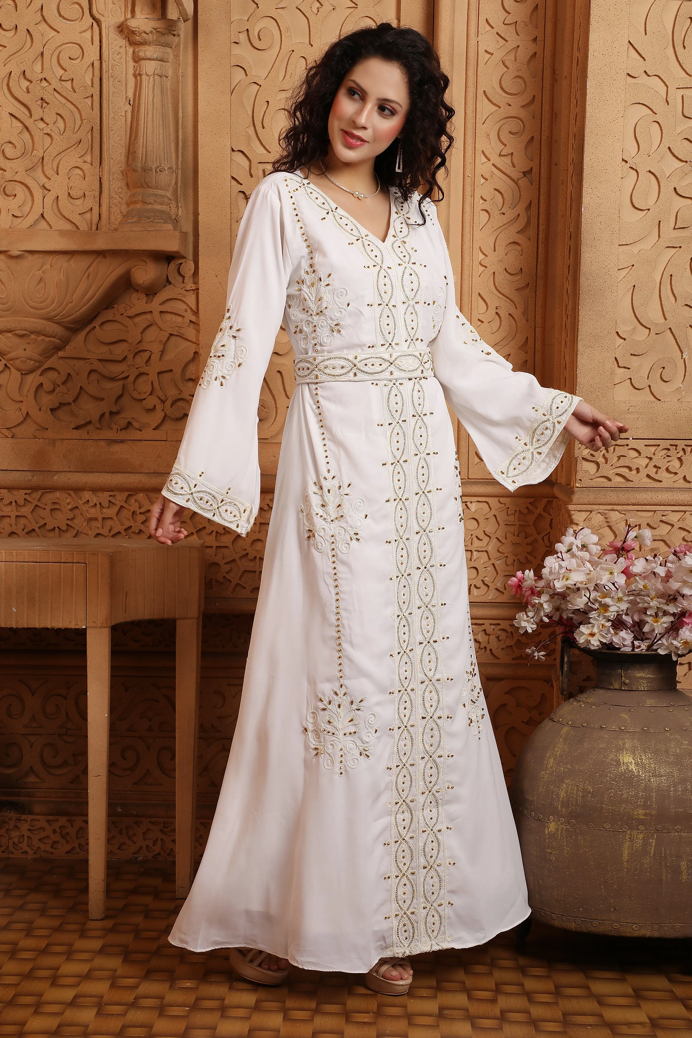 Designer Kaftan with Hand embroidery Wedding Gown