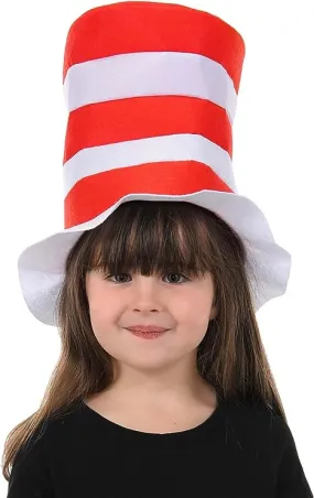 Dr. Seuss The Cat in The Hat Felt Red & White Striped Hat - Child