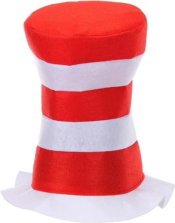 Dr. Seuss The Cat in The Hat Felt Red & White Striped Hat - Child