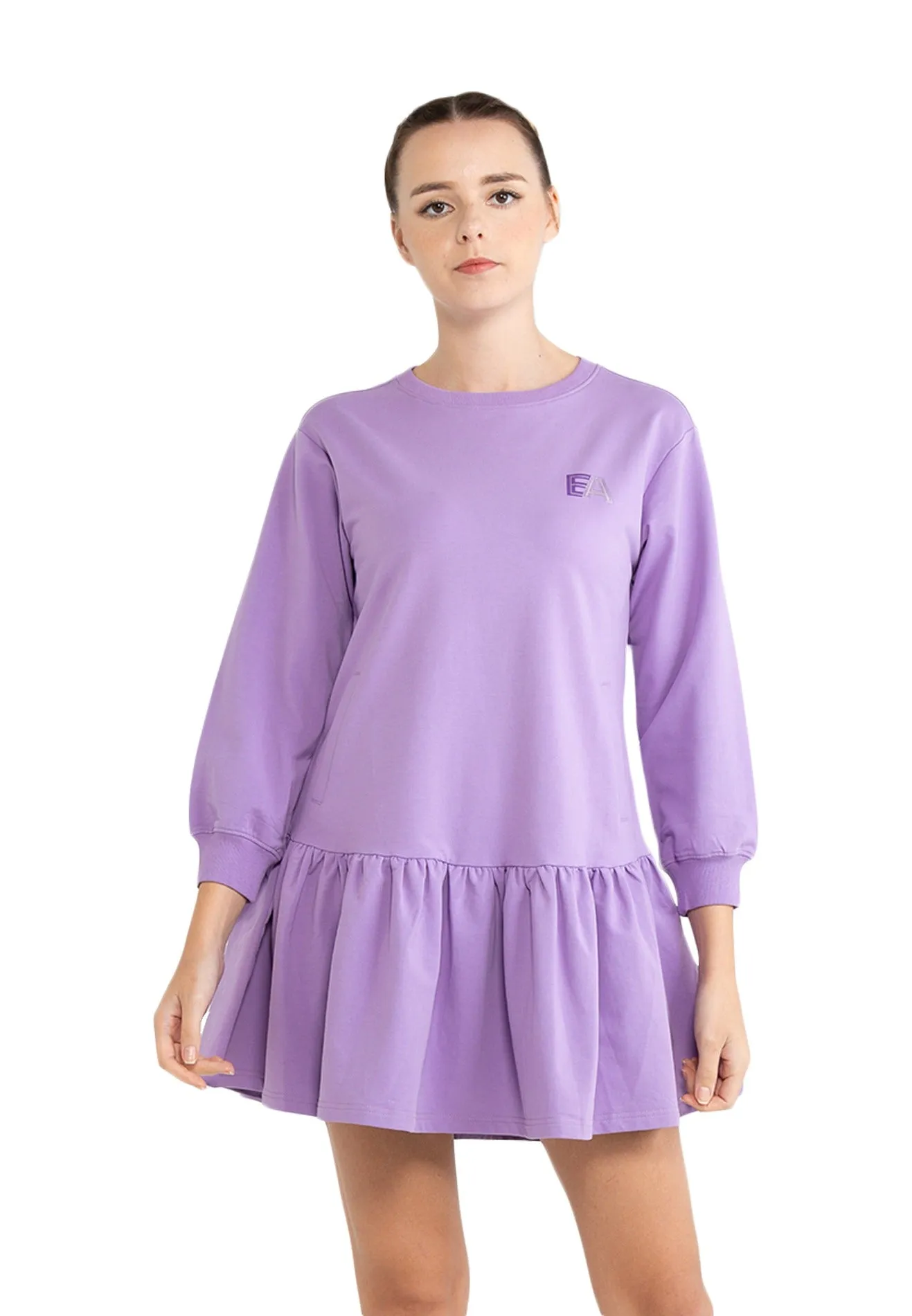 ELLE Active Long Sleeves Fit & Flare Hemline Dress