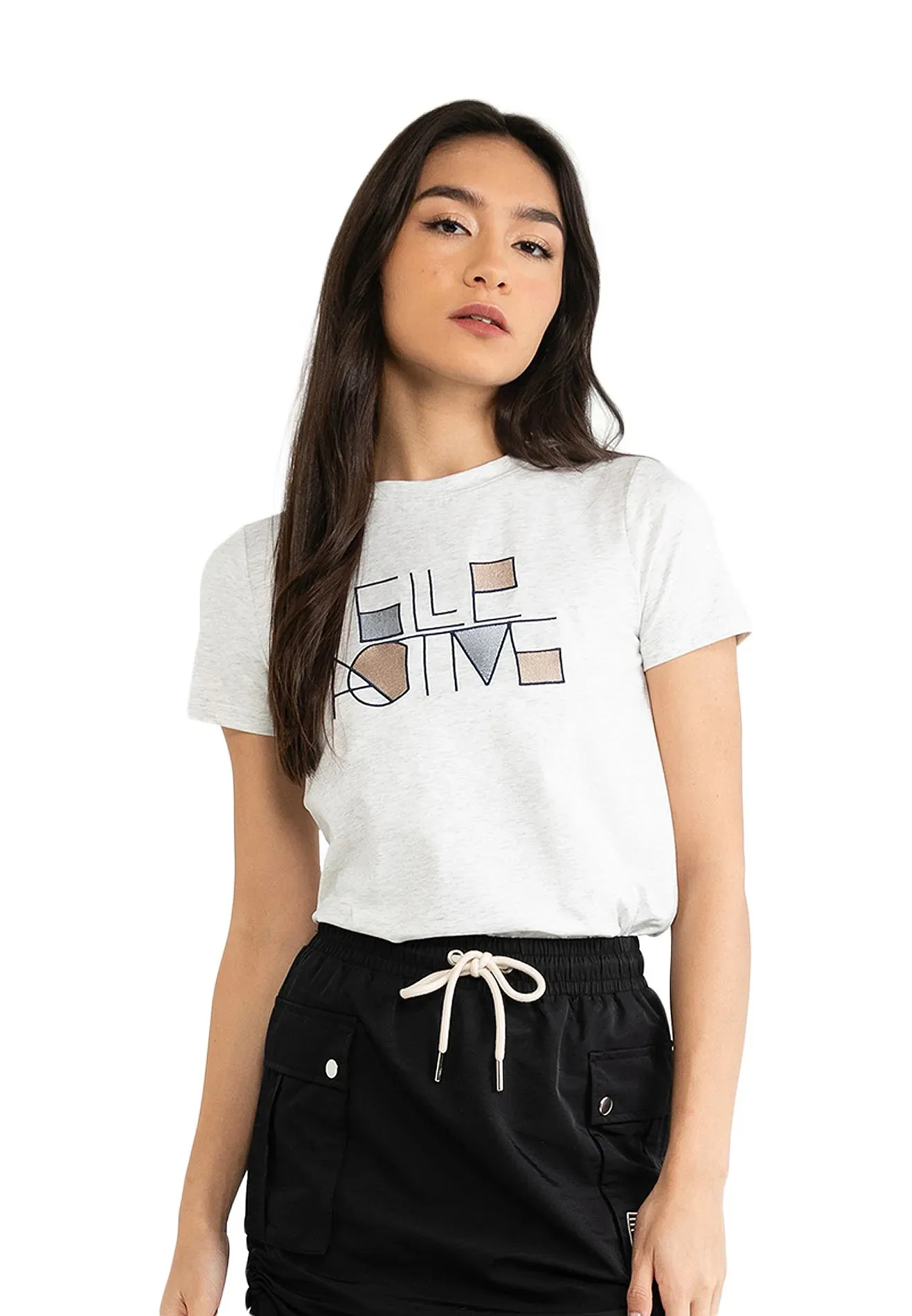 ELLE Active Printed Basic Tee