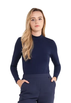 ELLE Active Seamless Long Sleeves Basic Mock Neck Tee