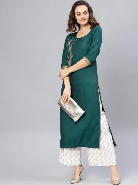 Embroidered Straight Kurta