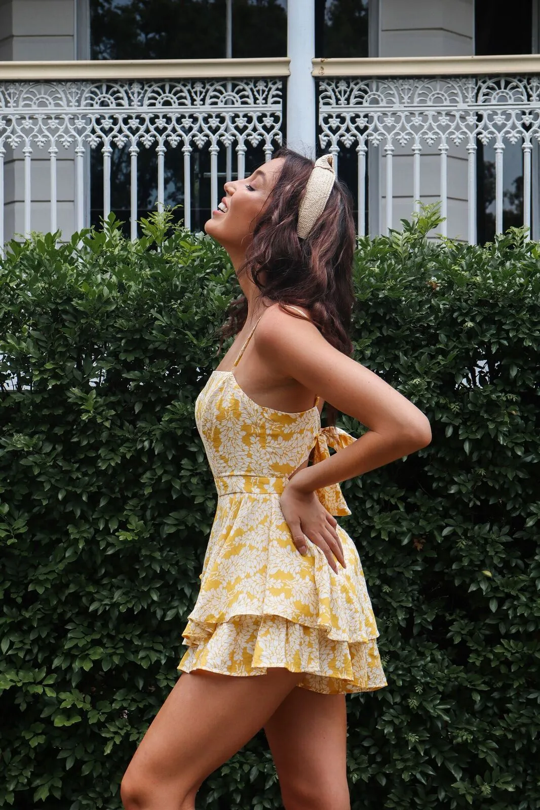 Hanelli Floral Playsuit - Yellow