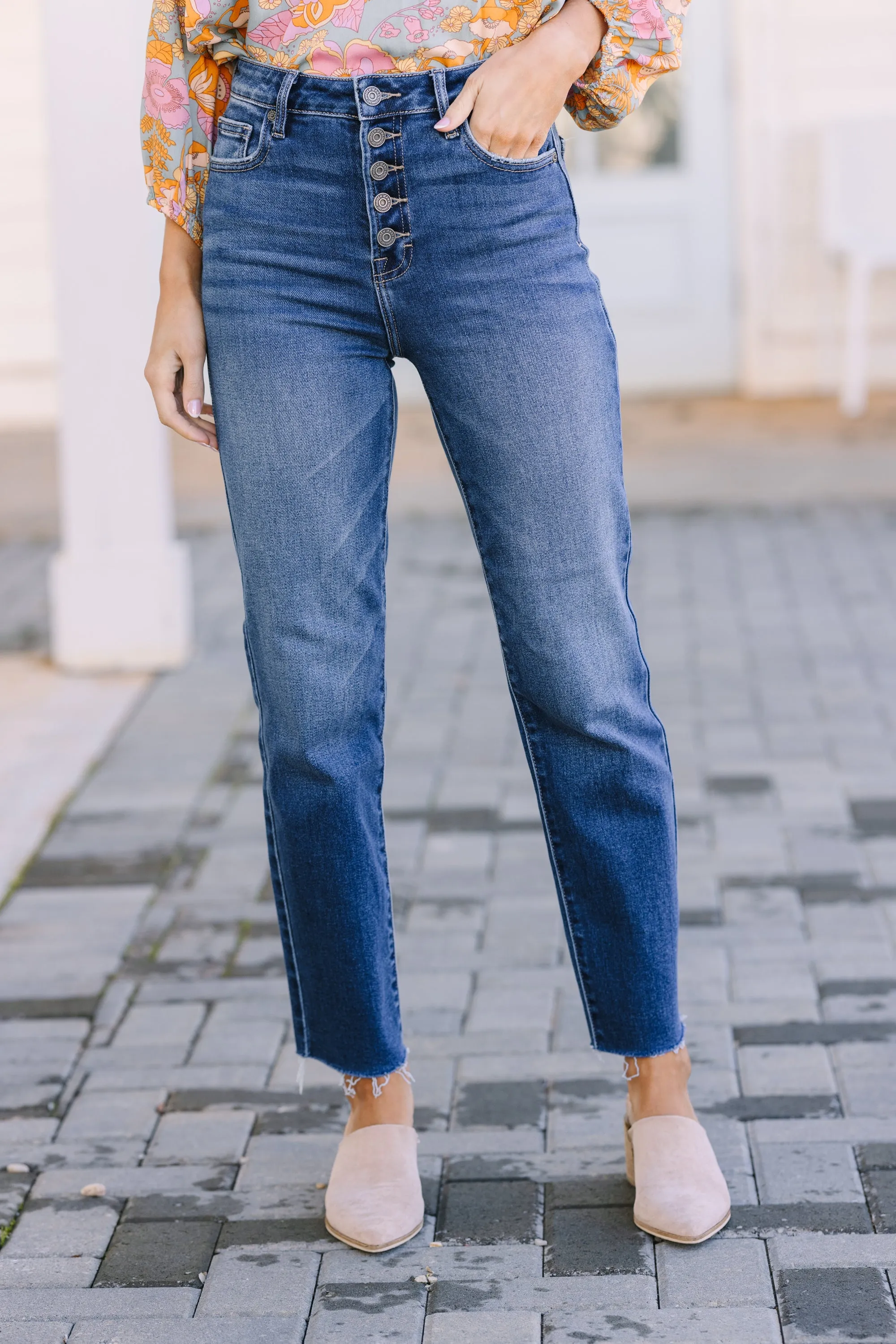 Hidden Jeans: Take A Stand Dark Wash Straight Leg Jeans