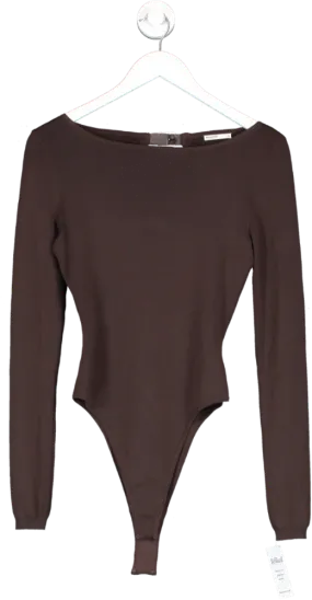 House of CB Brown Inoe Espresso Open Back Bodysuit UK S