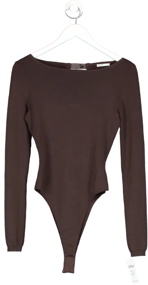 House of CB Brown Inoe Espresso Open Back Bodysuit UK S