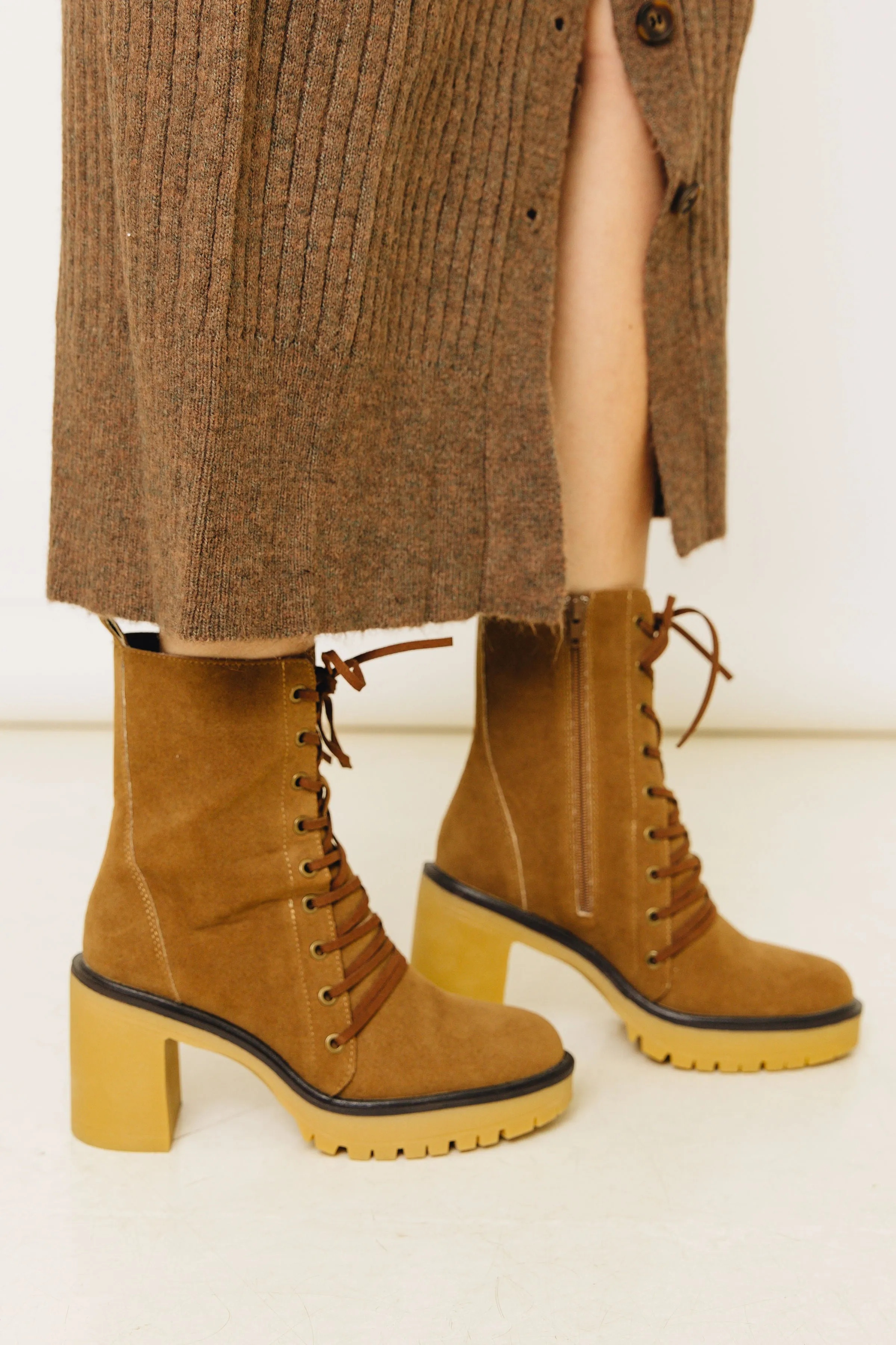 Jenna - Platform Military Boots