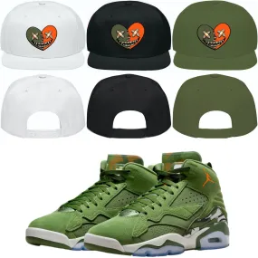 Jordan MVP Sky J Olive Snapback Hat to Match : CELADON HEART BAWS