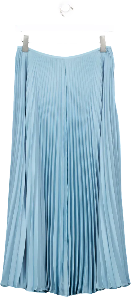 Joseph Blue Abbot Pleated Toile Skirt Fr36 UK 8