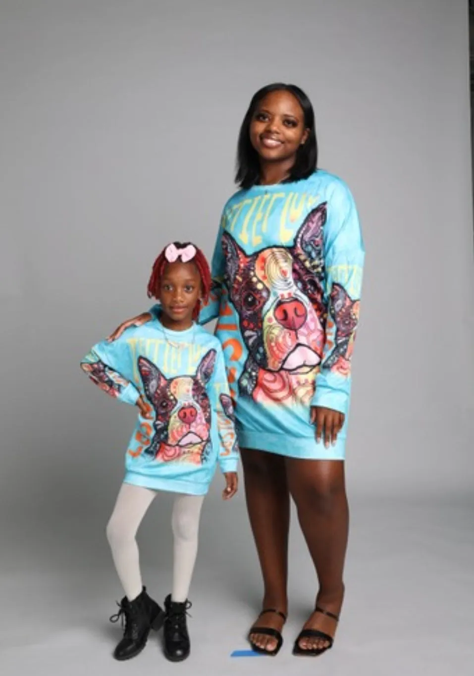 KIDS COLORFUL SWEATSHIRT DRESS