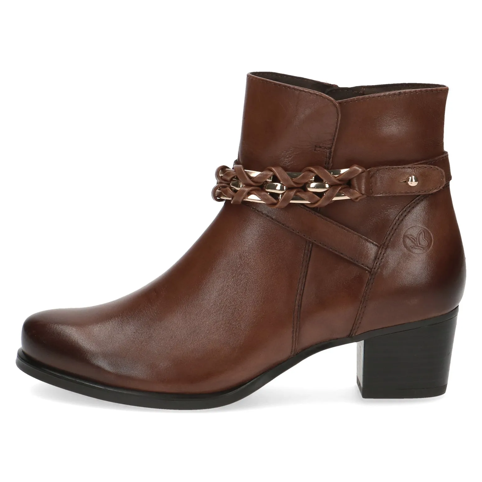 Ladies Caprice Boots Cognac Low Heel Leather 25336-41 303 sale