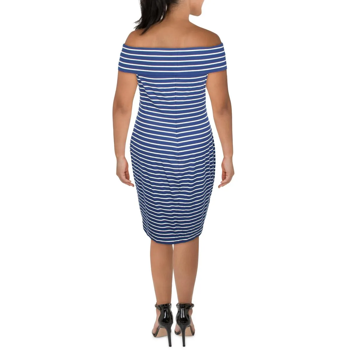 Lauren Ralph Lauren Womens Striped Midi Bodycon Dress