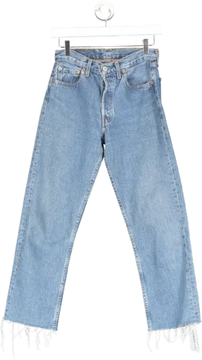 levis Blue 501 Straight Leg Button Fly Jeans W23