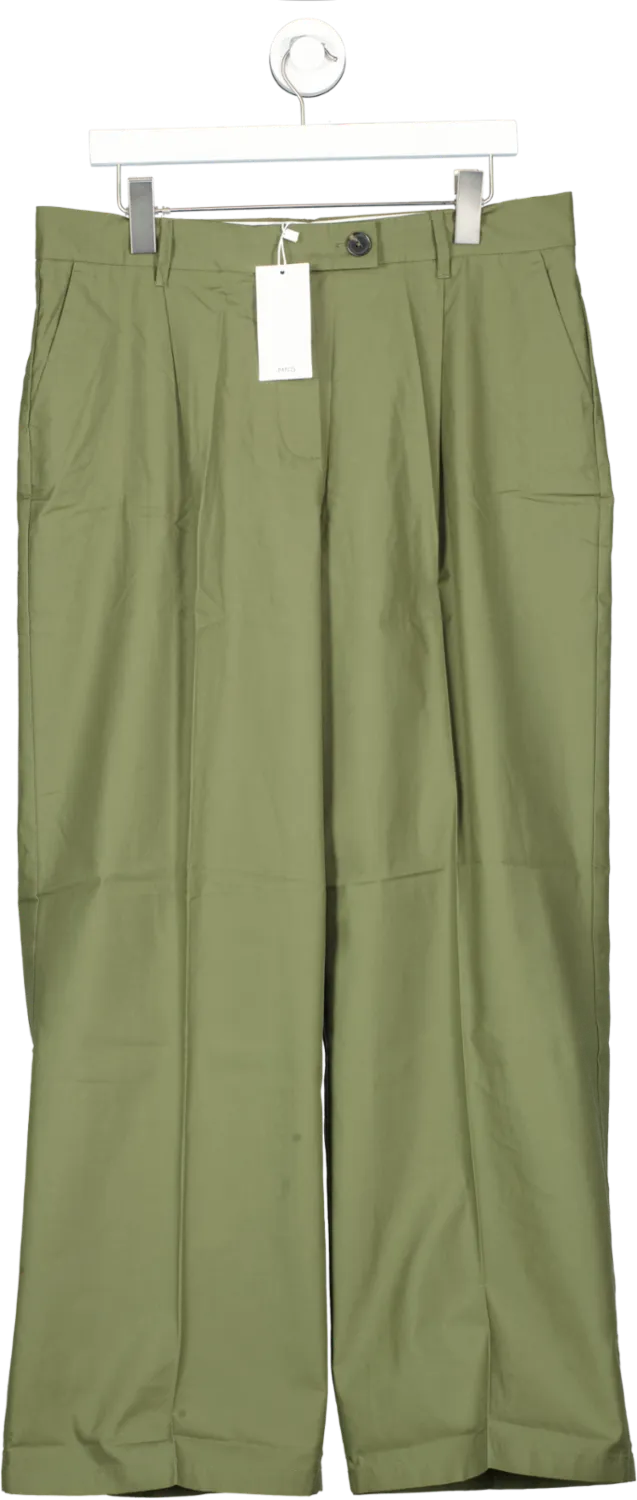 MANGO Green Wide Leg Pleated Trousers BNWT UK 14