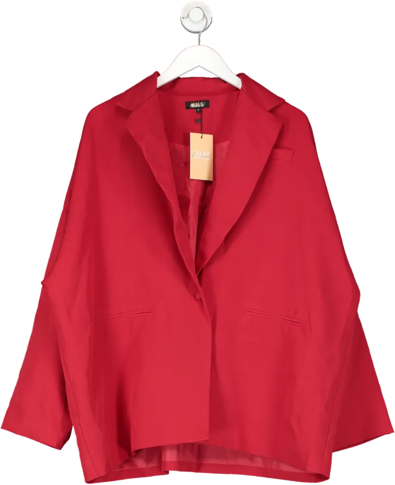 Mars the Label Red Oversized Blazer UK S