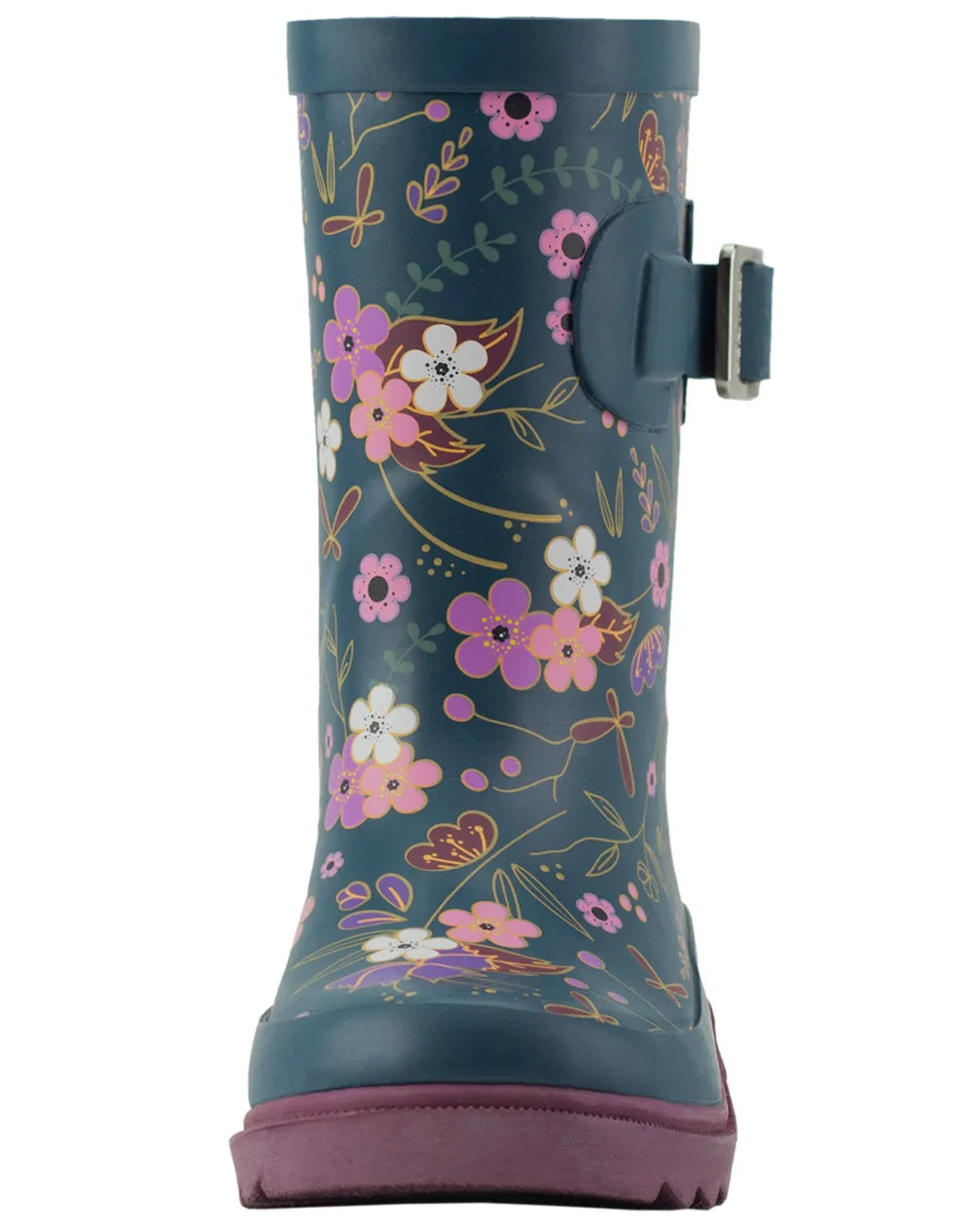 Midnight Floral Buckle Boots