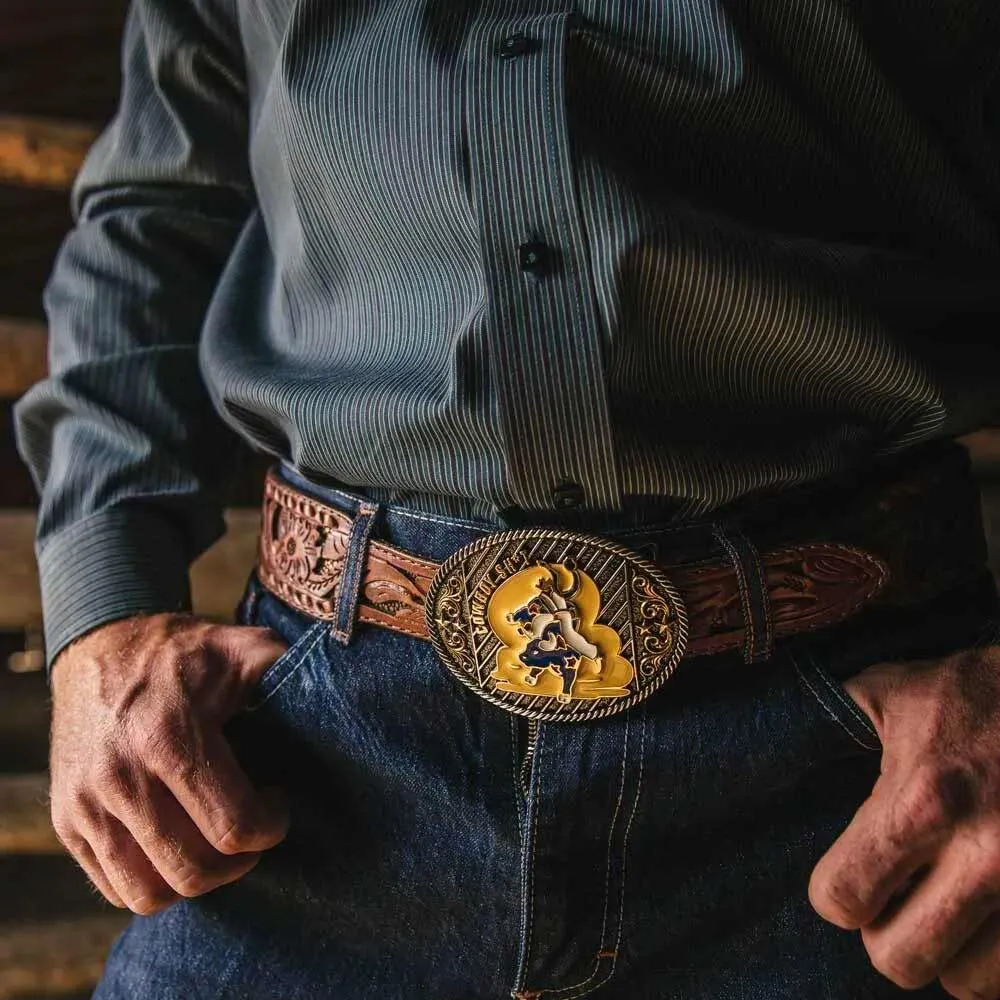 Montana Silversmiths Cowboy Sh*t Bullrider Attitude Buckle