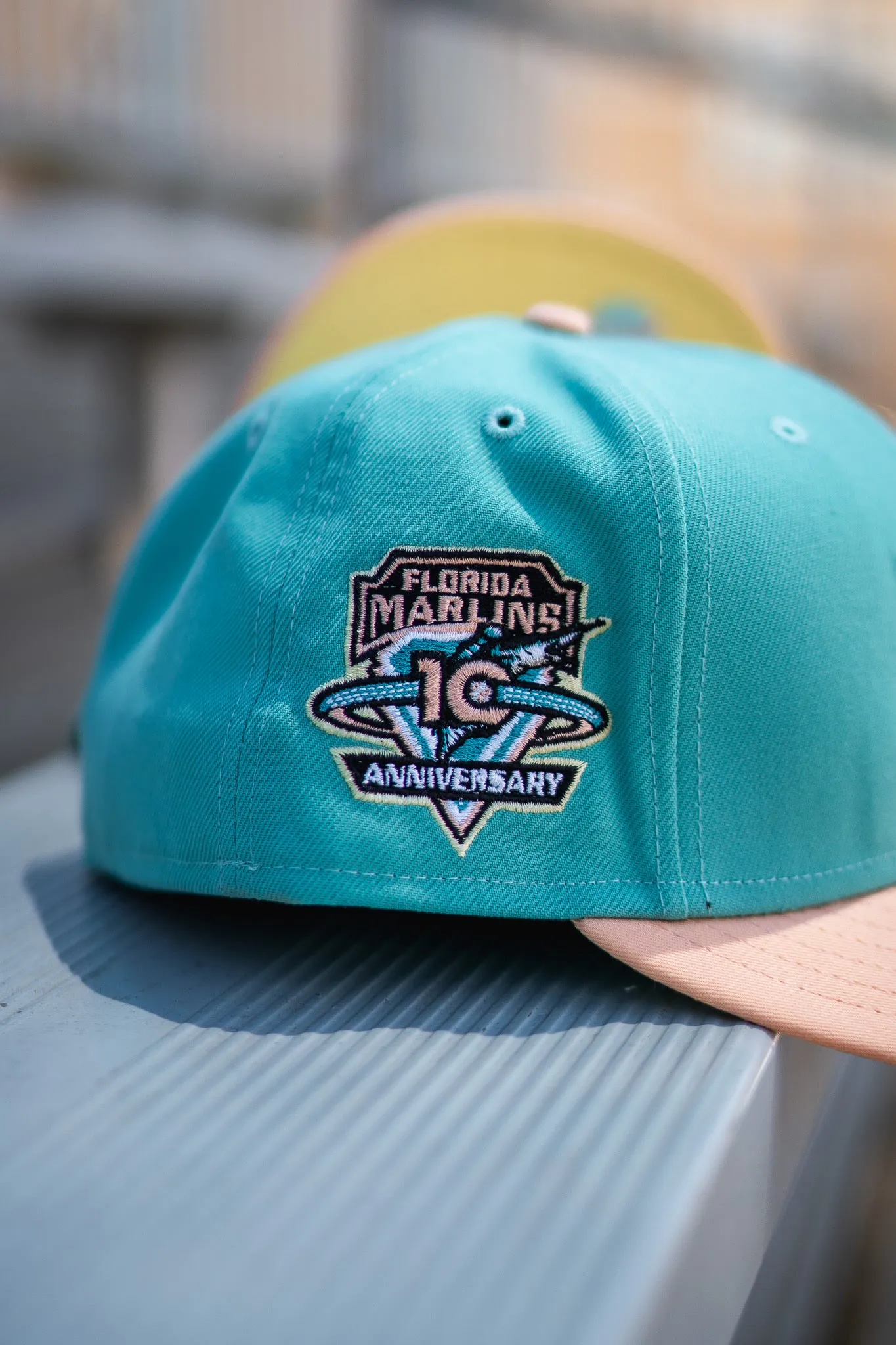 New Era Florida Marlins 10th Anniversary Soft Yellow UV (Teal/Blush)