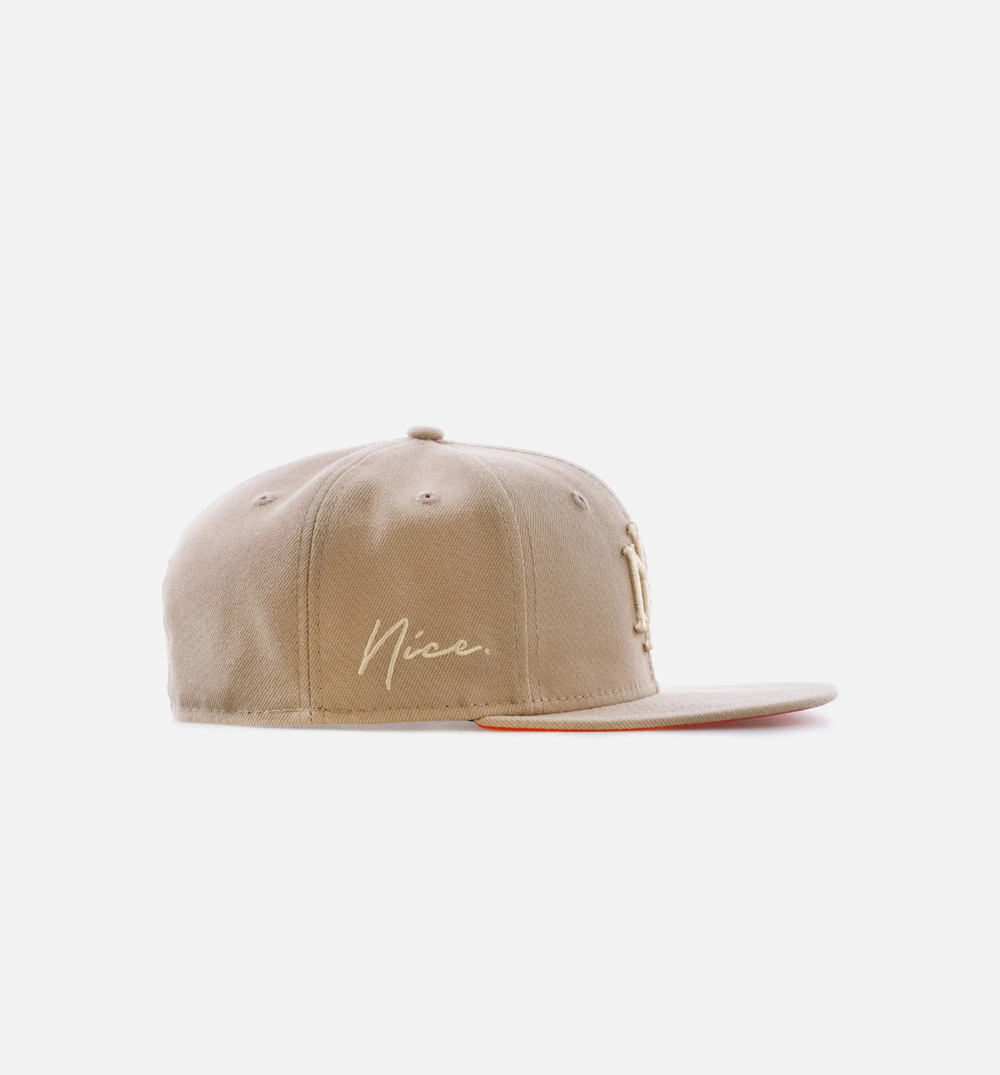 Nice Kicks Monogram 59Fifty Fitted Cap Mens Hat - Tan/Orange