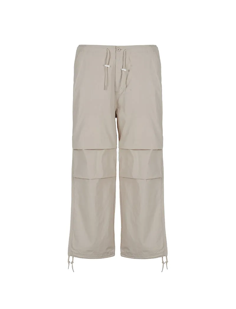 Obey Mina Parachute Pant Silver Grey