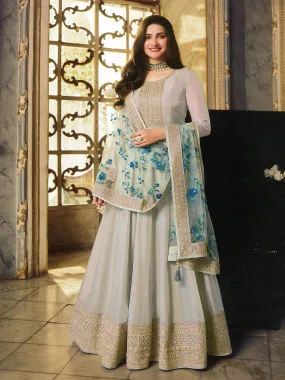 Odette Women Pista Festive Women Semi Stitched Salwar Suit Sets