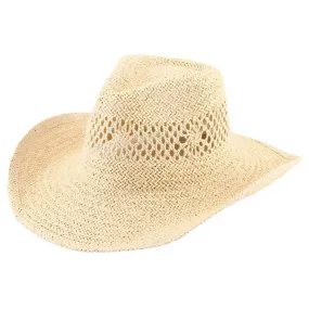 Open Weave Panama Cowboy Straw Hat