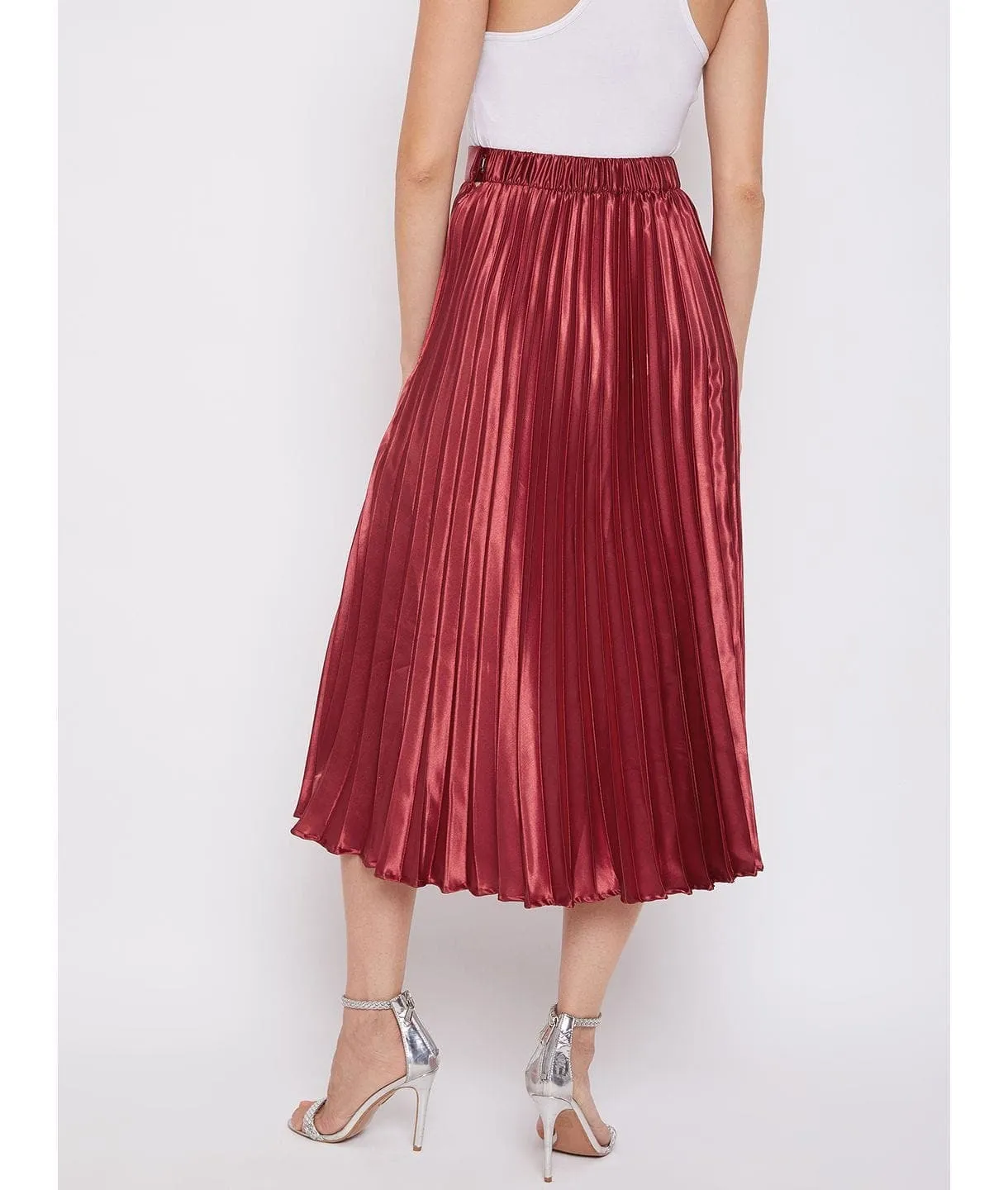 Pleated Midi Skirt