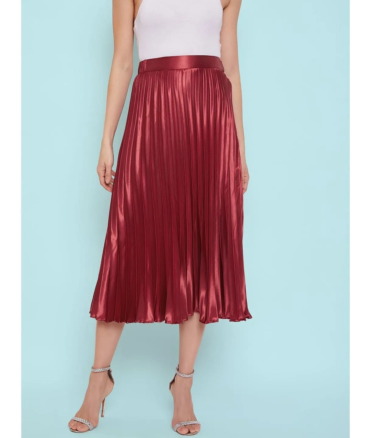 Pleated Midi Skirt