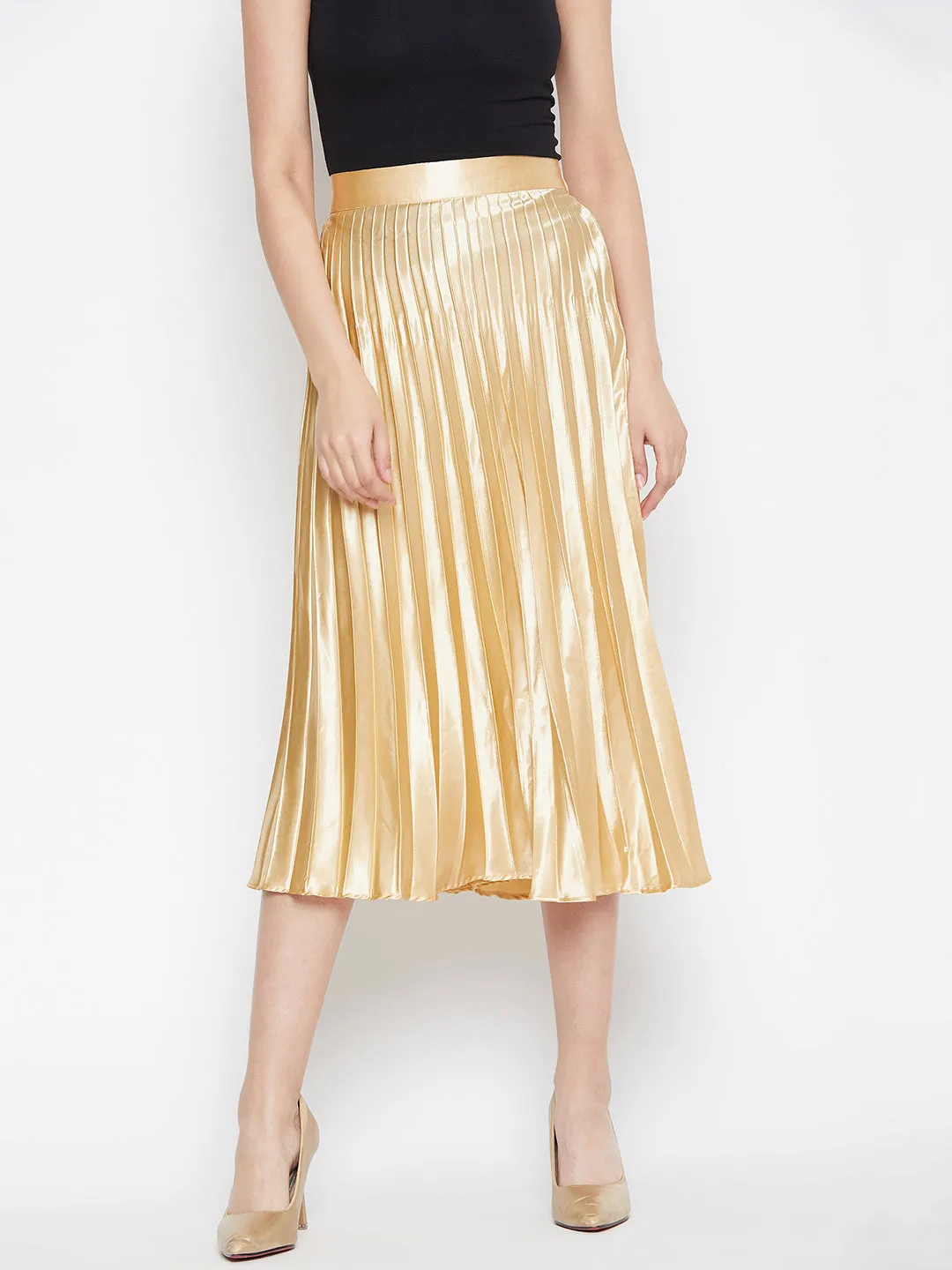 Pleated Midi Skirt