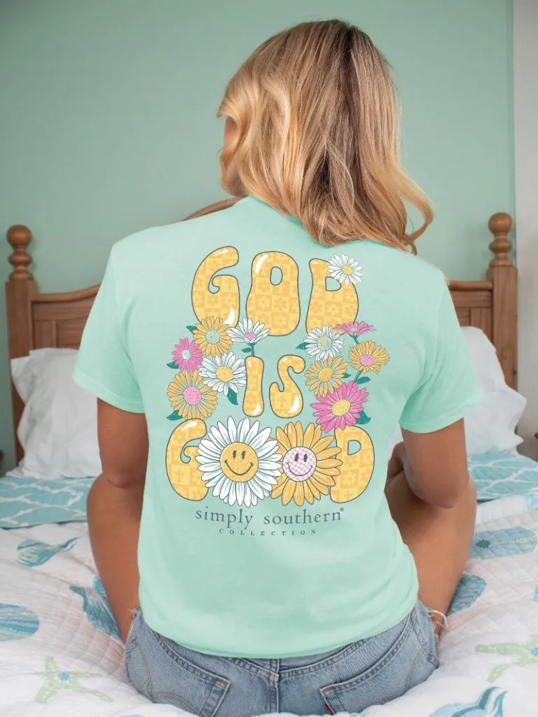 Simply Southern 'God is Good' Floral Bliss Short Sleeve Tee