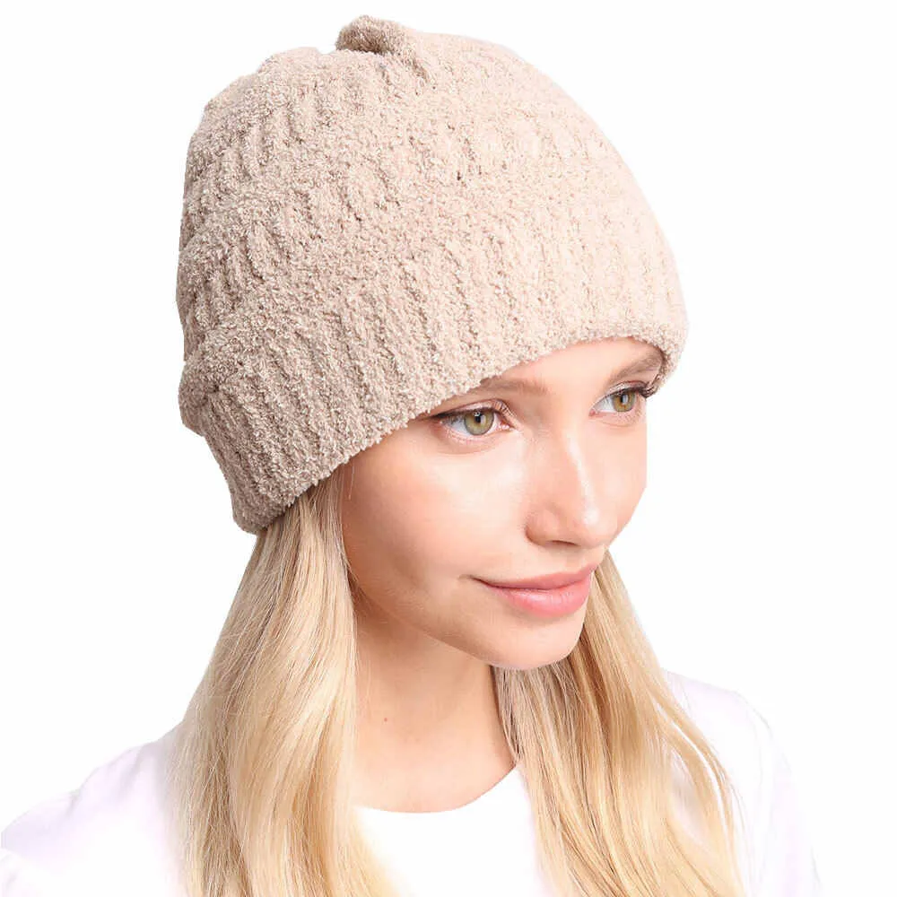 Solid Color Soft Ribbed Beanie Hat