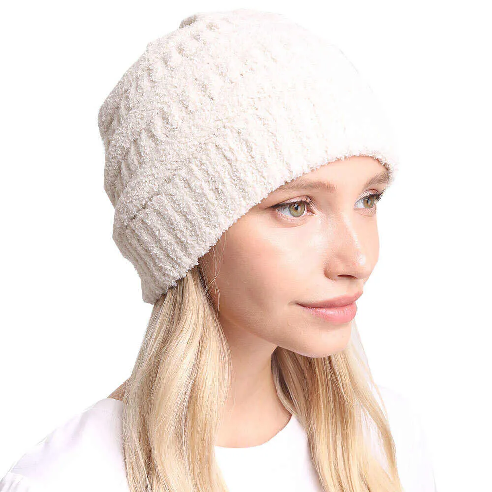 Solid Color Soft Ribbed Beanie Hat