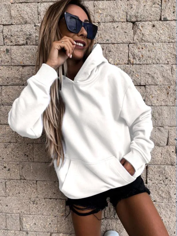 Solid Warm Women Hoodie