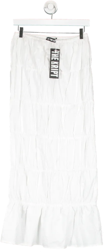 Chic White Delilah Skirt - Stylish UK Size S for Effortless Elegance