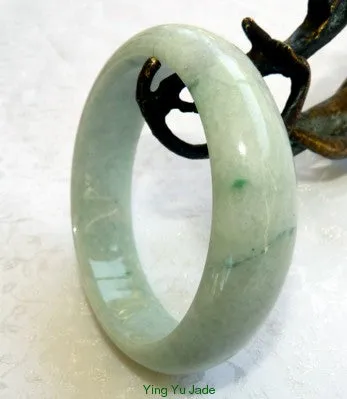 Tiny Veins  Imperial Green Burmese Jadeite Grade A Old Mine Bangle Bracelet 57.5mm (BB2897)