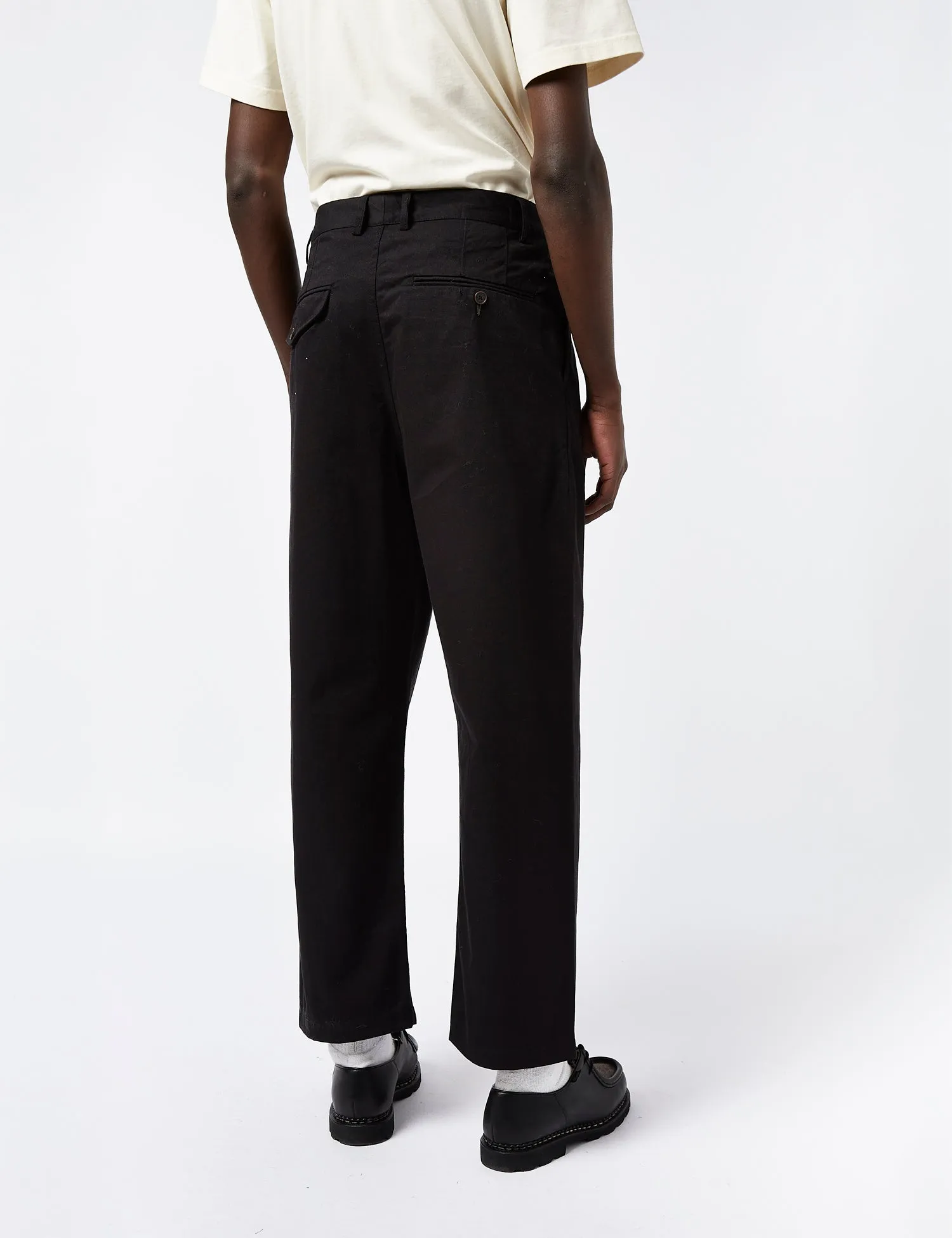 Universal Works Double Pleat Twill Pant - Black