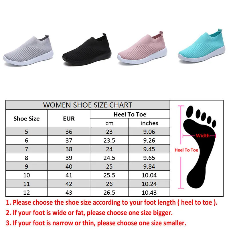 Women Casual Shoes Woman Plus Size Breathable Mesh Slip-on Women's Vulcanize Shoes Ladies Sneakers Spring Summer Running